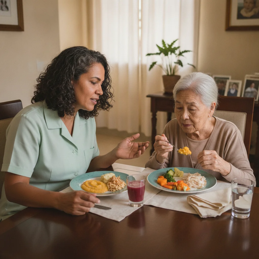 Imagem ilustrativa do artigo: Alimentação do Idoso em Casa: Como Lidar com Recusa, Engasgos e Nutrição